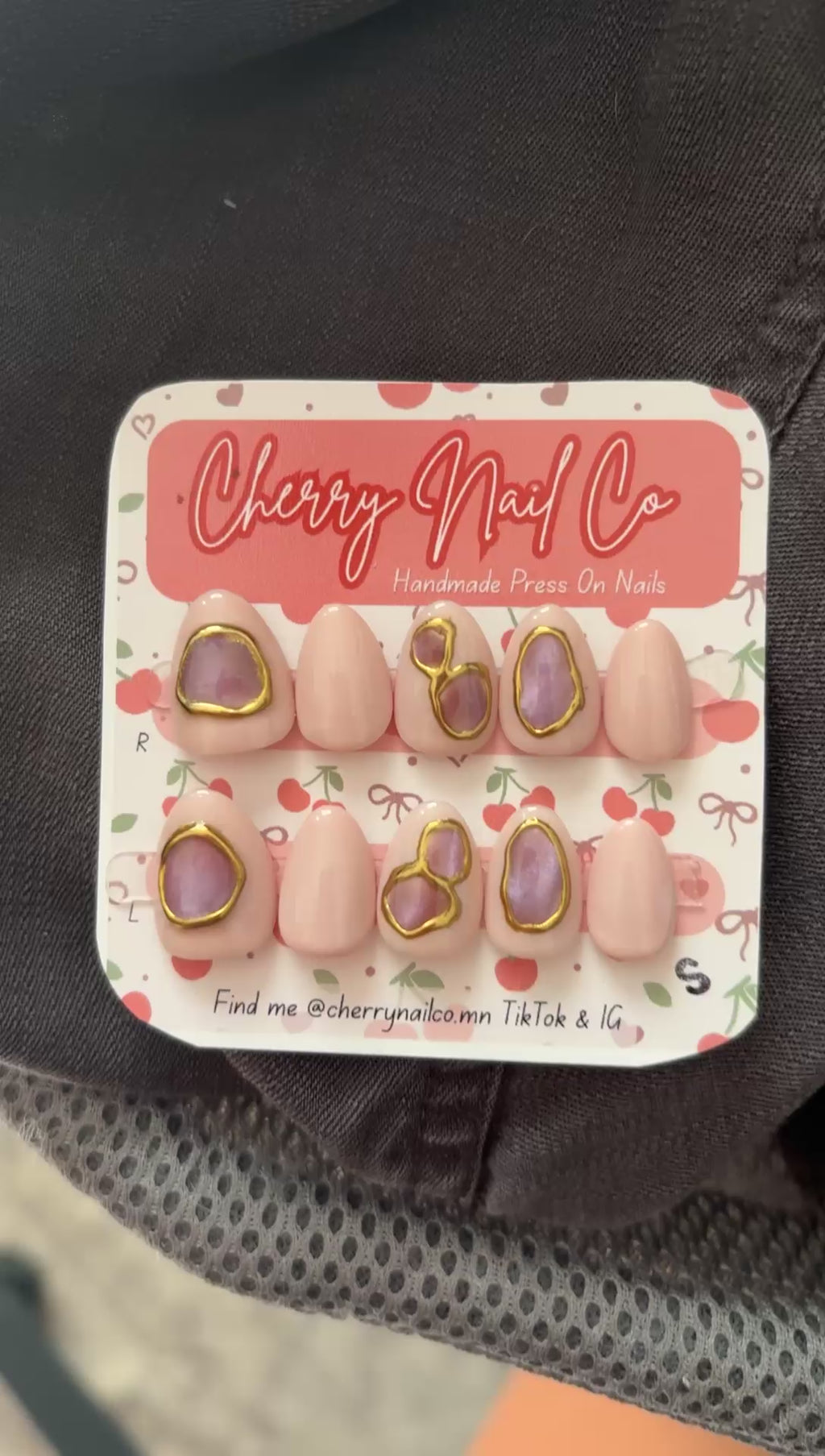 Purple Gemstone Nails with Cateye
